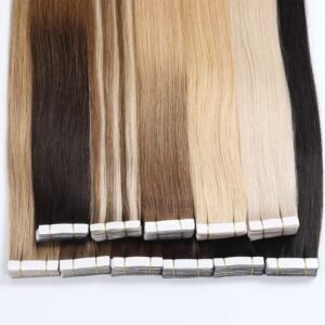 Raw Virgin Tape In Human Hair Extensions ultra thin invisible skin weft bleachable salon wholesale hair