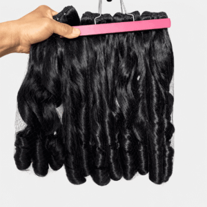 #1B Bouncy Curly Human Hair Bundles