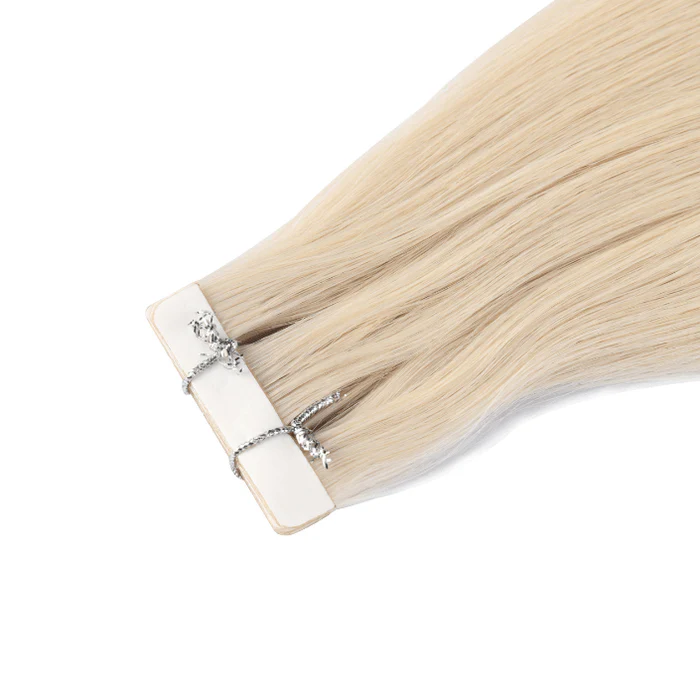 Raw Virgin Tape In Human Hair Extensions ultra thin invisible skin weft bleachable salon wholesale hair