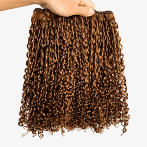 #30 Pixie Curly Human Raw Hair Weft Bundles