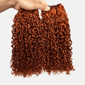 #350 Pixie Curly Human Hair Bundles With Closure