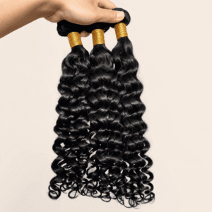 Indian Curly Human Hair Weft Bundles With Closure