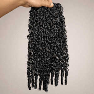 Pixie Curly Spiral Ends Human Hair Weft Bundles