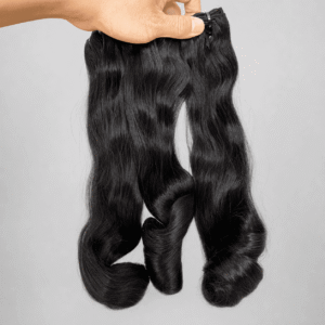 Egg Curly Human Hair Weft Bundles With Closure