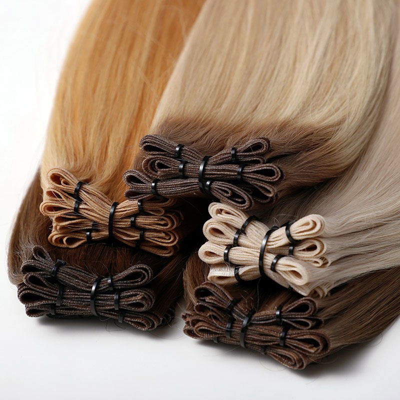 Raw virgin cuttable genius weft human hair extensions wholesale