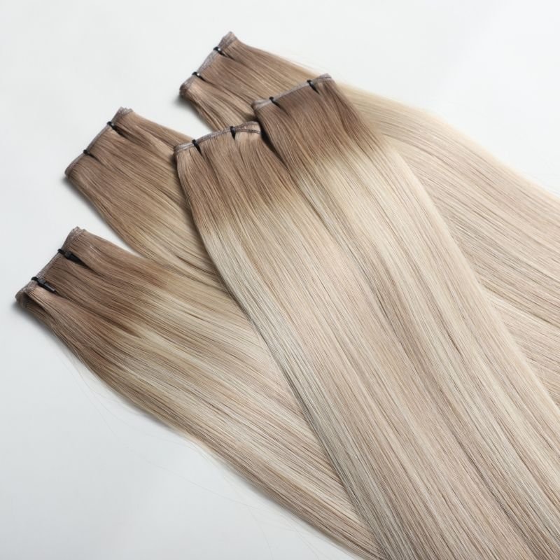 Raw virgin cuttable genius weft human hair extensions wholesale