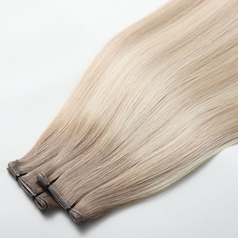 Raw virgin cuttable genius weft human hair extensions wholesale