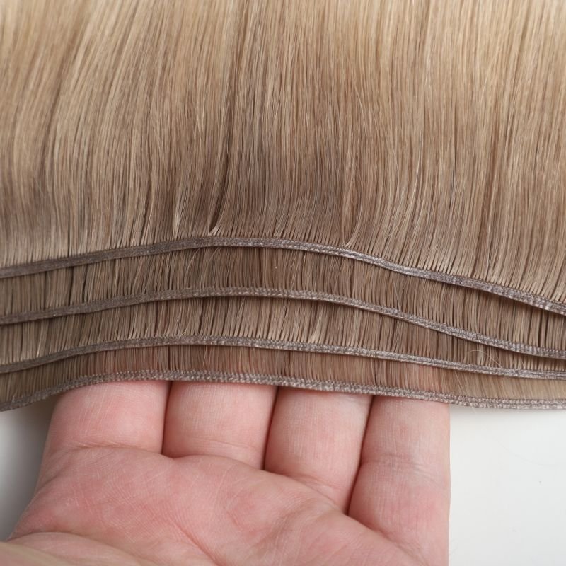 Raw virgin cuttable genius weft human hair extensions wholesale