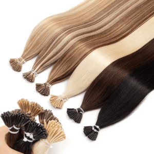 Raw Virgin I Tip Keratin Single Strand Fusion Hair Extensions bleachable to #27, factory wholesale for global professional hair salons and distributors