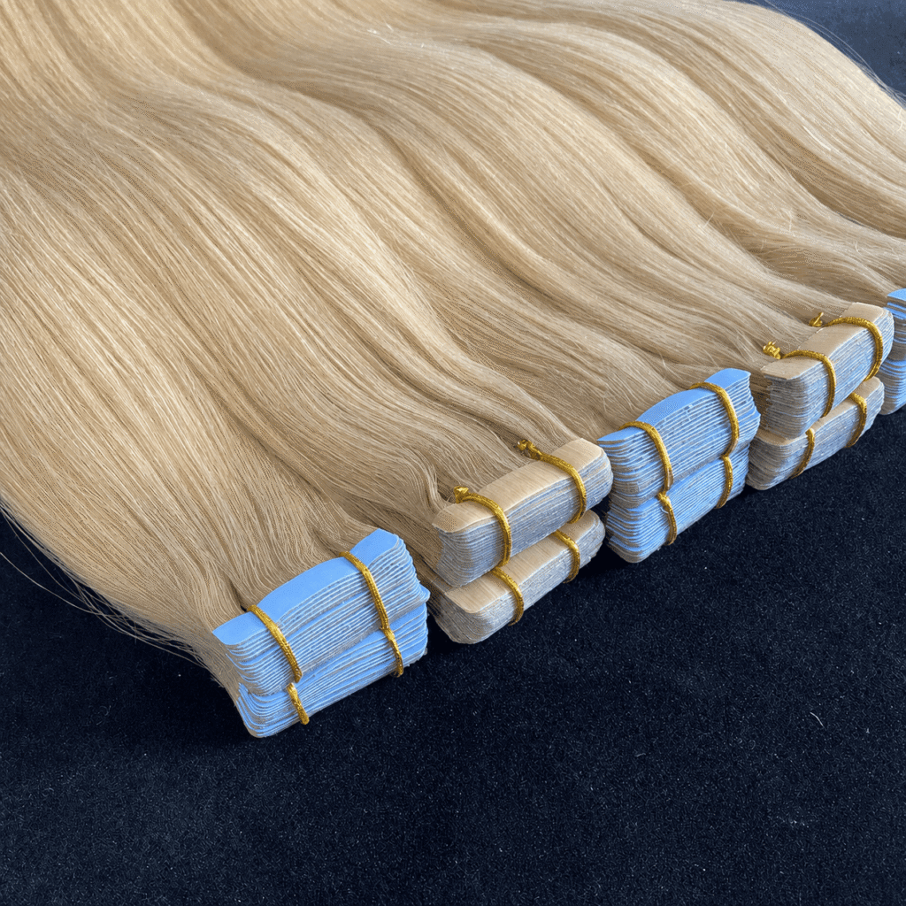 Raw Virgin Tape In Human Hair Extensions ultra thin invisible skin weft bleachable salon wholesale hair