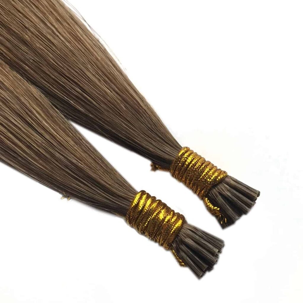 Raw Virgin I Tip Keratin Single Strand Fusion Hair Extensions bleachable to #27, factory wholesale for global professional hair salons and distributors